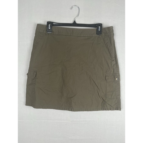 Dockers Dresses & Skirts - Dockers Olive Cargo Skirt Womens Size 10 Cotton Stretch Casual Utility